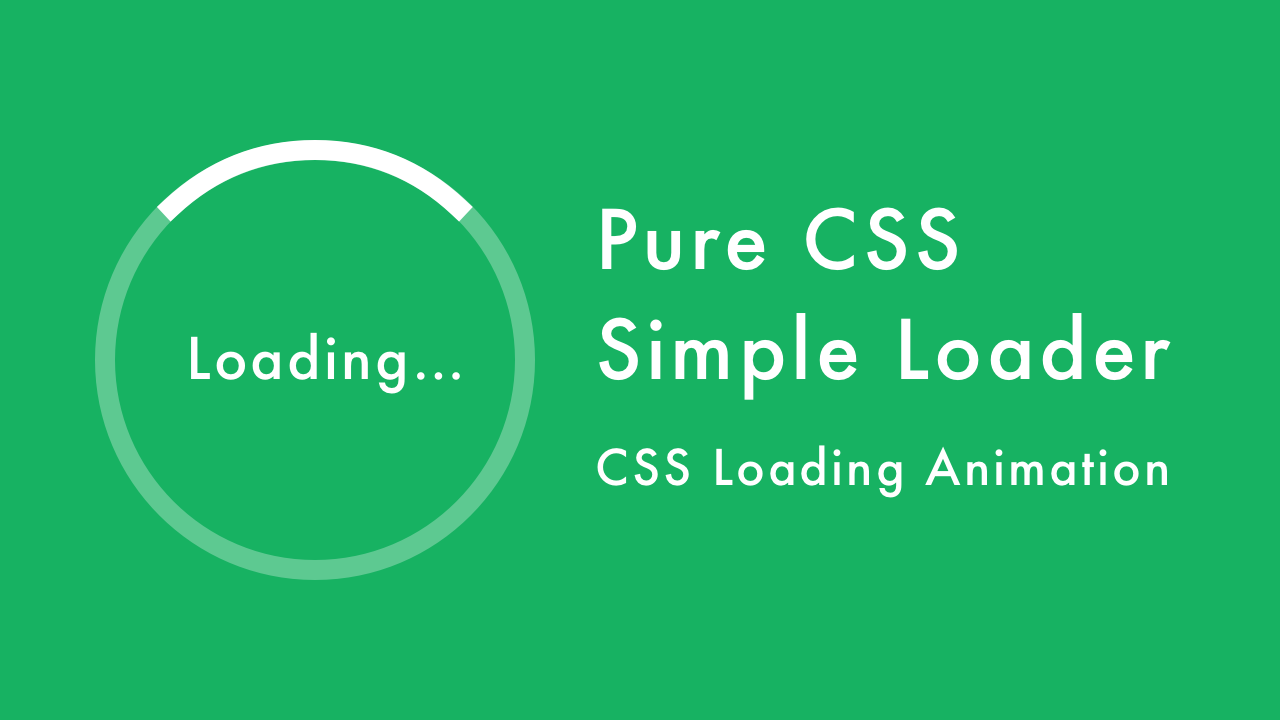 Pure CSS Simple Loader Spinner | CSS Loading Animation | Plantpot