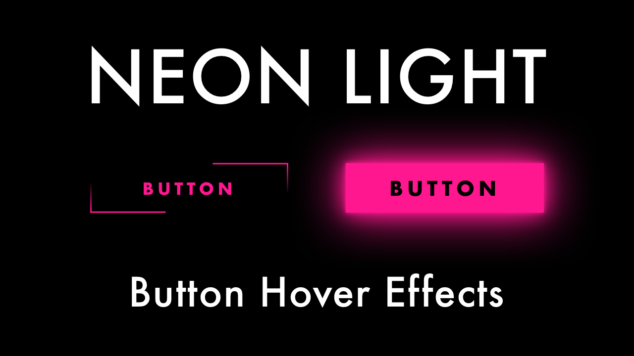 Neon Light Button Animation Effects on Hover with HTML & CSS | Plantpot