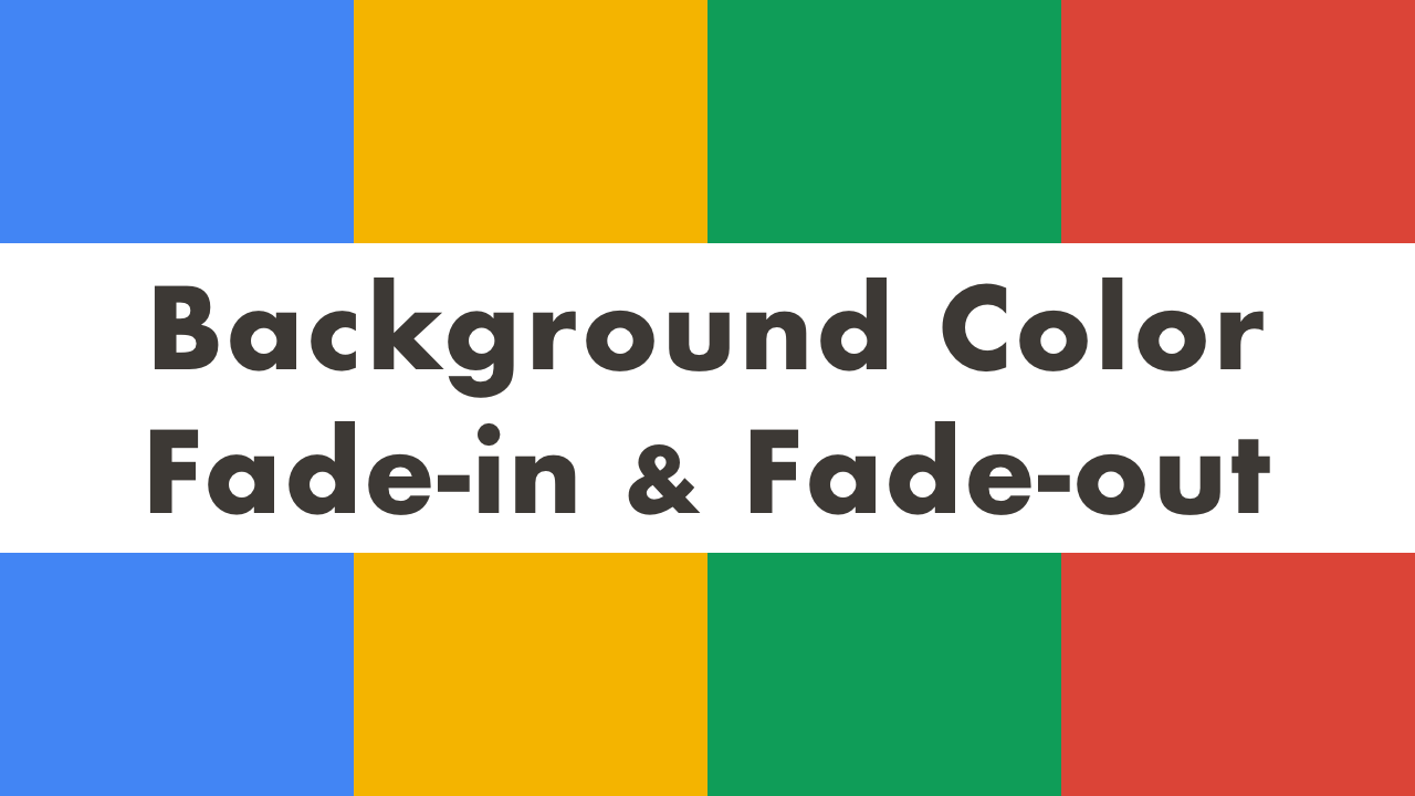 Background Color Fade-in & Fade-out with HTML & CSS | Plantpot