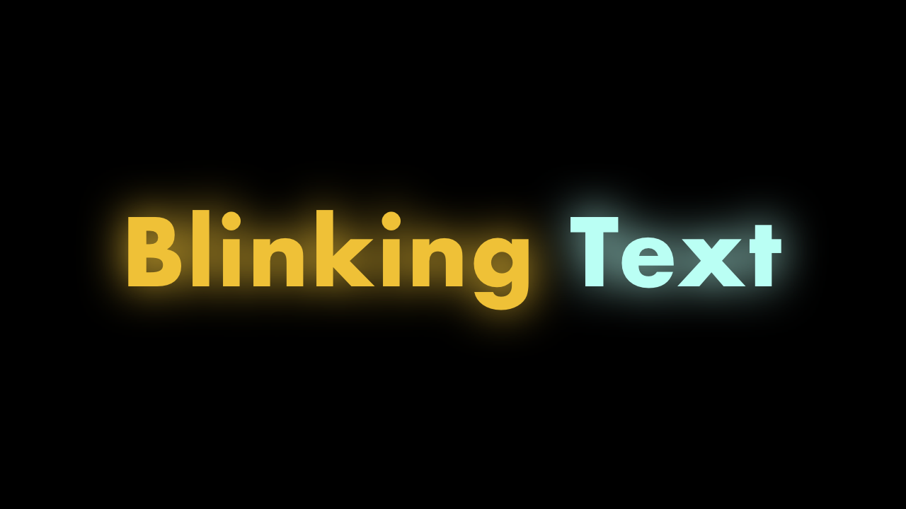 CSS Blinking Text Animation | Plantpot