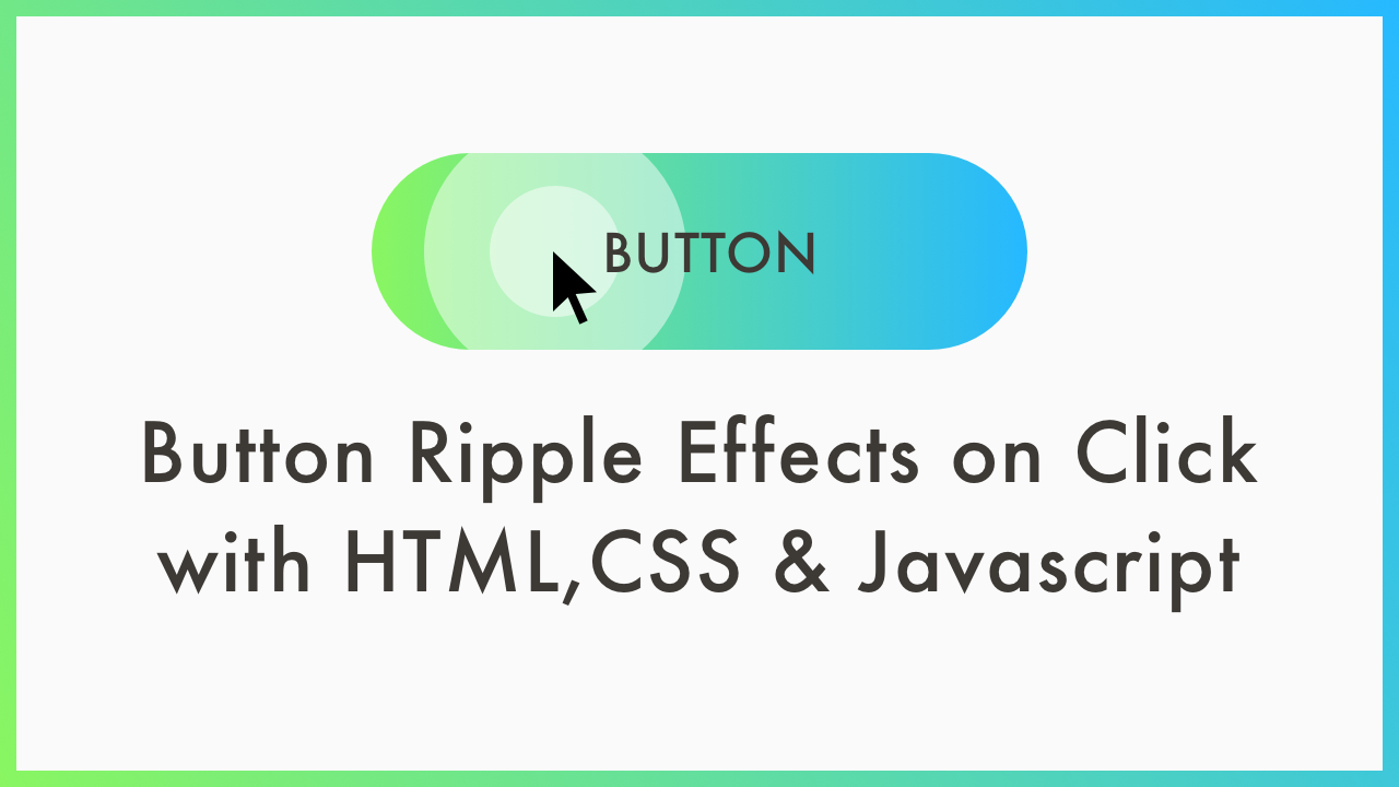 Button Ripple Effects on Click with HTML, CSS & JavaScript | Plantpot