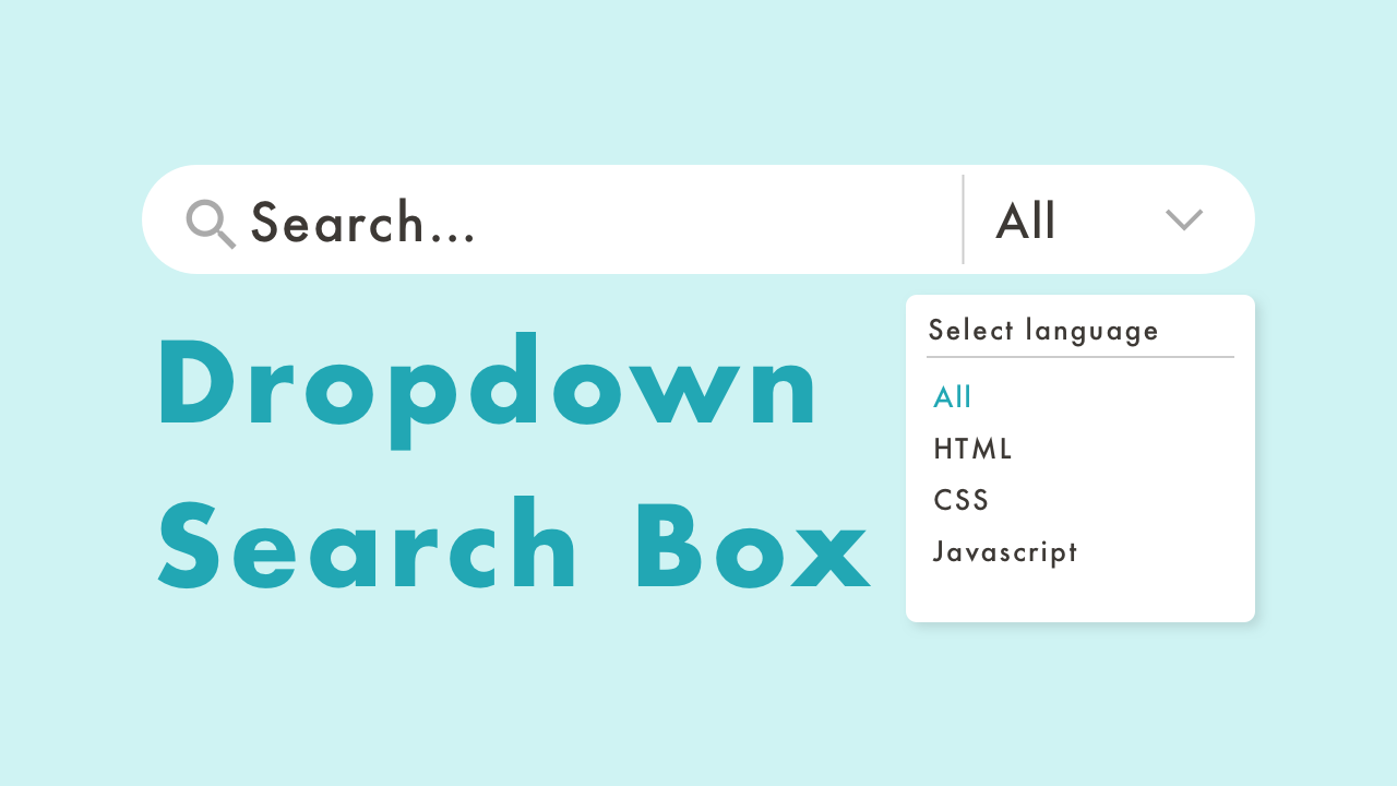 Dropdown Search Box with HTML, CSS & JavaScript | Plantpot