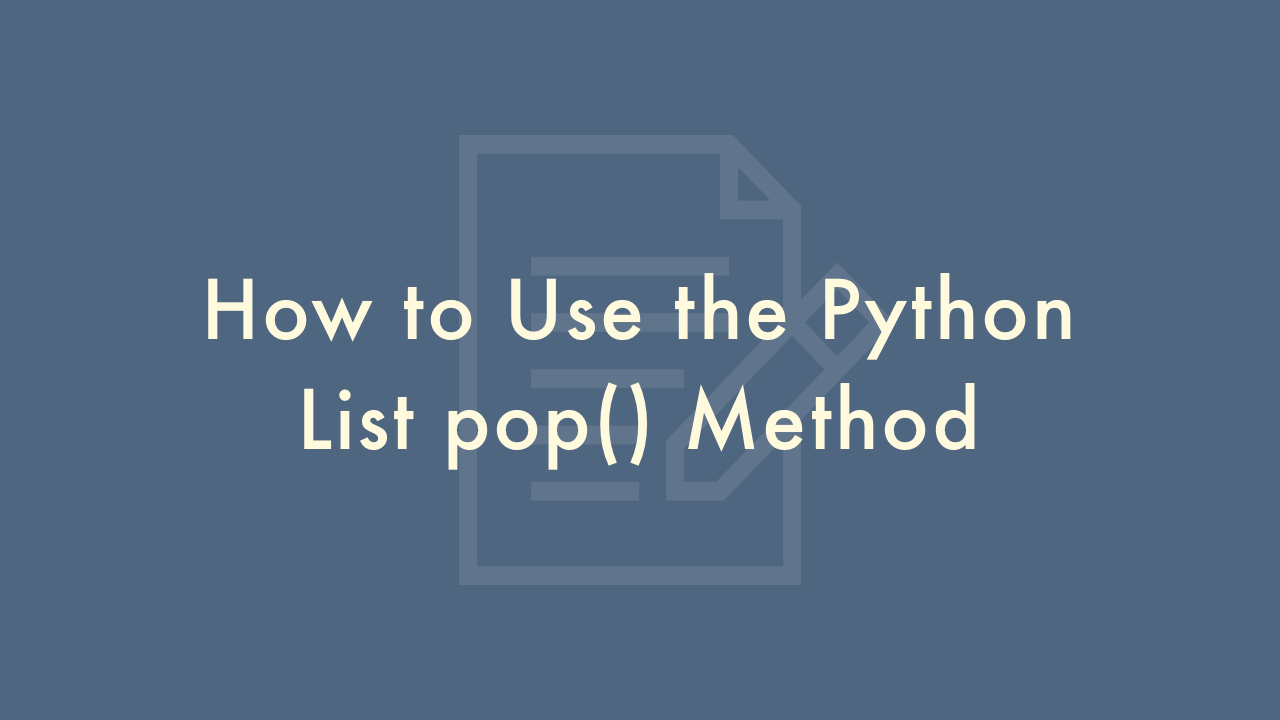 How to the List pop() | Plantpot